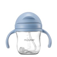 Mininor εκπαιδευτικό ποτηράκι με καλαμάκι - Blue 0902-14243 - MININOR